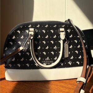 Coach Mini Sierra Satchel – Black & White Butterfly Print